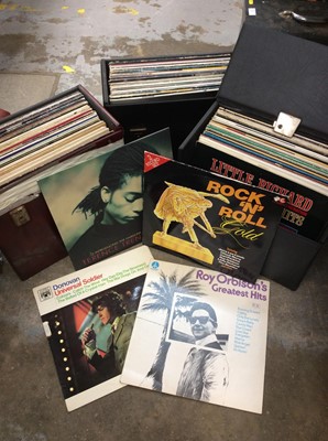 Lot 469 - Three vintage cases of LP records including Paul McCartney, Deacon Blue, Howard Jones, Jets, Culture Club, Johnny Hates Jazz, Michael Jackson, Little Richard, ABBA, Donovan, Roy Orbison and Gene Pi...