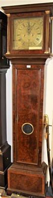 Lot 676 - Nathaniel Chadwell, London, early 18th century walnut longcase, with pendulum and two weights