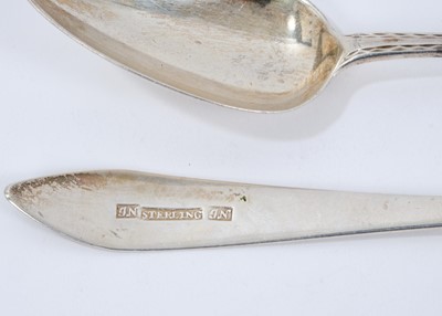 Lot 216 - Pair George III Provincial Irish silver serving spoons John Nicholson, Cork