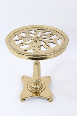 Lot 841 - 19th century brass kettle stand