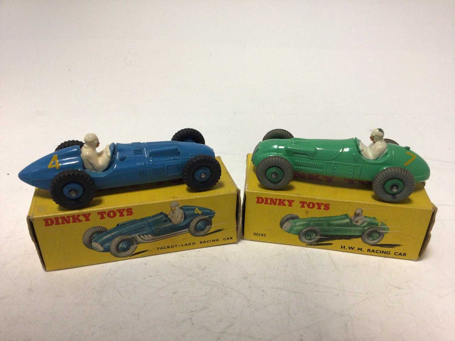 Lot 2123 - Dinky HWM Racing Car No 23J, Talbot-Lago Racing Car No 230, both boxed (2)