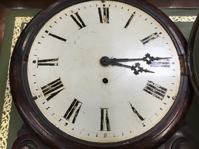 Lot 96 - Early Victorian grained rosewood wall clock