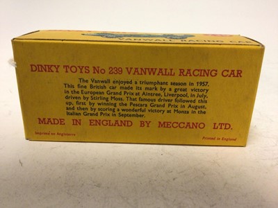 Lot 2124 - Dinky Ferrari Racing Car No 23H, Vauxhall Racing Car No 239, both boxed (2)