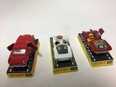 Lot 2140 - Dinky Volvo 18005 No 116, Ferrari P5 No 220, Porsche Carrera 6 No 503, all boxed (3)