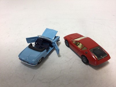 Lot 2145 - Dinky French Issue Alpine Renault A310 No 1411, Cabriolet 204 Peugeot No 511, both boxed (2)