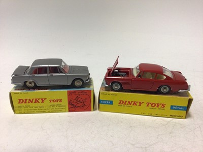 Lot 2148 - Dinky French Issue Simca 1500 No 523, Coupe Ferrari 250 GT No 515, both boxed (2)