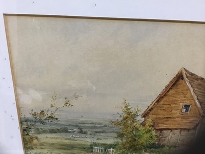 Lot 87 - Henry Sylvester Stannard (1870-1951) watercolour- Cottage scene with figure and fowl, 25 x 35cm, signed, glazed frame