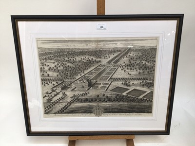 Lot 120 - 18th century black and white engraving by Jan Kip (c.1653-1722) - Melton Constable in the County of Norfolk, the Seat of the Hon. Sir Jacob Astley Kt. and Bart., 35cm x 48cm, in glazed frame