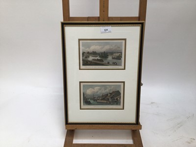 Lot 121 - Group of 19th century hand coloured engravings, views of London to include Somerset House, St. James's Palace, Trafalgar Square, Regents Canal and others, together with other decorative pictures, e...