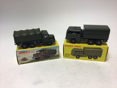 Lot 2167 - Dinky French Issue Camion Militaire Berliet Tous Terrains No 818, Camion Militaire 'Galzelle' Beliet No 824, both boxed (2)