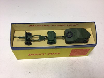 Lot 2175 - Dinky a pair of 25-pounder Field Gun sets No 697, both boxed (2)