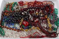 Lot 1545 - Group of vintage glass and other coloured bead...