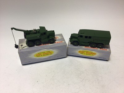 Lot 2178 - Dinky Supertoy Military Recovery tractor No 661, Medium Artillery Tractor No 689, Dinky Centurion Tank No 651, all boxed (3)