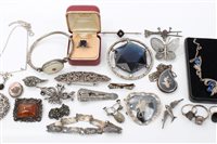 Lot 1547 - Group of silver and other costume...