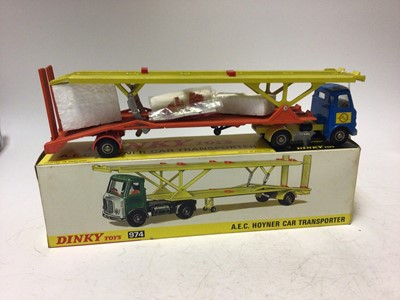 Lot 2197 - Dinky AEC Hoyner Car Transporter No 974, boxed