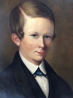 Lot 183 - English School, late 19th century, oil on canvas - portrait of a boy, 57cm x 46cm, in gilt frame