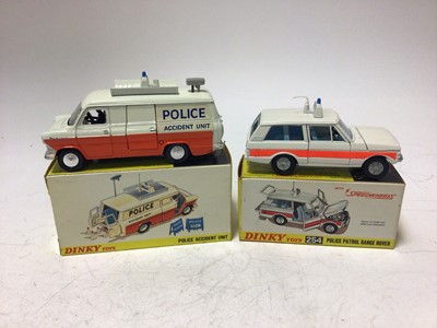 Lot 2203 - Dinky Police Patrol Range Rover No 254, Police Accident Unit No 287, both boxed (2)