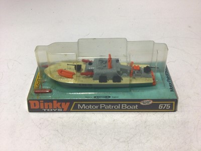 Lot 2207 - Dinky Motor Patrol Boat No 675, Bell Police Helicopter No 732, Air Sea Rescue Launch No 678, all in bubble packed boxes (3)