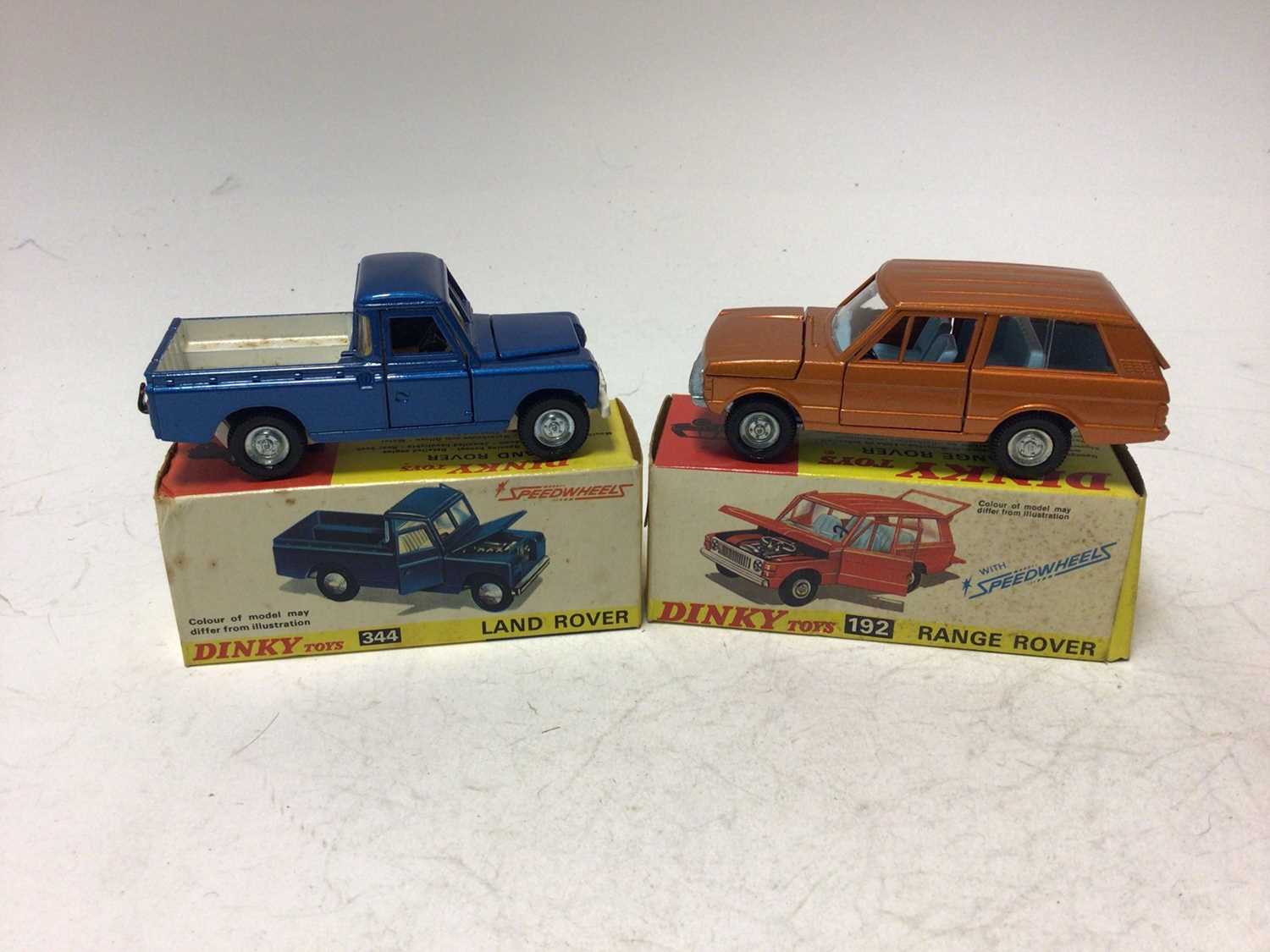 Lot 2216 - Dinky Range Rover No 192, Land Rover No 344,