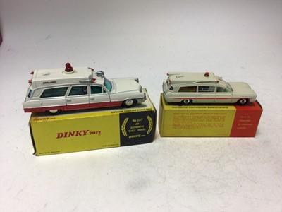 Lot 2217 - Dinky Superior Cadillac Ambulance No 267, Superior Criteria Ambulance No 263, both boxed (2)