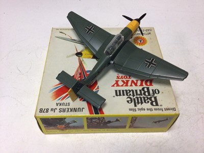 Lot 2228 - Dinky Battle of Britain Junkers JU87B Stuka No 721, Spitfire MKII No 719, both boxed (2)