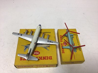 Lot 2230 - Dinky Bristol 173 Helicopter No 724, Vickers Viscount Air liner No 706, both boxed (2)