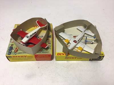 Lot 2233 - Dinky Beechcraft S35 Bonanza Aircraft No 710, Beechcraft C55 Baron No 715, both boxed (2)