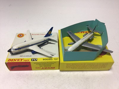 Lot 2234 - Dinky Boeing 737 No 717, Caravelle SE 210 Airliner  No 997, both boxed (2)