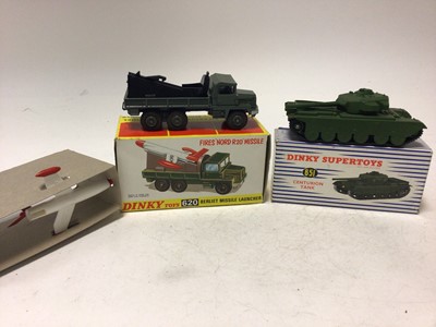 Lot 2236 - Dinky Supertoy Centurion Tank No 651, Berliet Missile Launcher No 260, both boxed