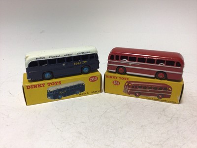 Lot 2238 - Dinky Duple Roadmaster Coach No 282, BOAC Coach No 283, both boxed (2)