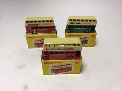 Lot 2241 - Dinky Double Deck Bus No 290 (x6), all boxed but have Colchester Corporation decals added & some painting to base plates (6)