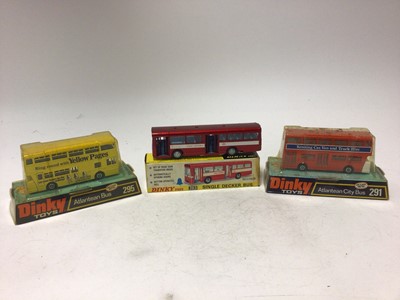 Lot 2242 - Dinky Single Decker Bus No 283, Altantean  bus No 295, Atlantean City Bus No 291, all boxed (3)