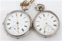 Lot 1561 - Gentlemen's silver open faced pocket Watches,...