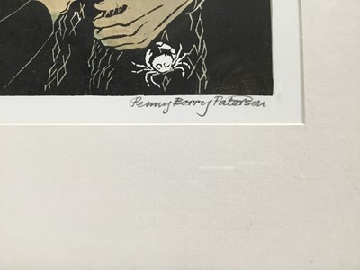 Lot 142 - Penny Berry Patterson (1941-2021) colour linocut, Peter Grimes Returns, signed titled and numbered 11/20, 48 x 31cm