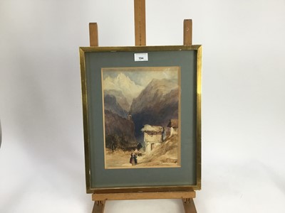 Lot 194 - Thomas Miles Richardson (1813-1890) watercolour - Alpine Landscape