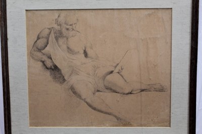 Lot 102 - Manner of James Barry (1741-1806) pair of drawings - studies of the Sistine Chapel after Michelangelo