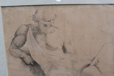 Lot 72 - Manner of James Barry (1741-1806) pair of drawings - studies of the Sistine Chapel after Michelangelo