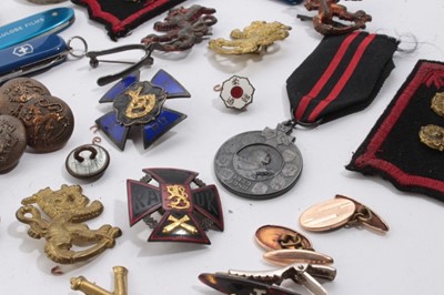 Lot 836 - Second World War Finnish Winter War Campaign medal together with other Finnish military badges and other militaria.