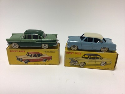 Lot 2247 - Dinky French Issue Simca "Versailles" No 24Z, Simca Vedette "Chambord" No 24K, both boexed (2)