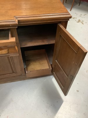 Lot 857 - 1930s oak sideboard with one draw and three cupboard doors