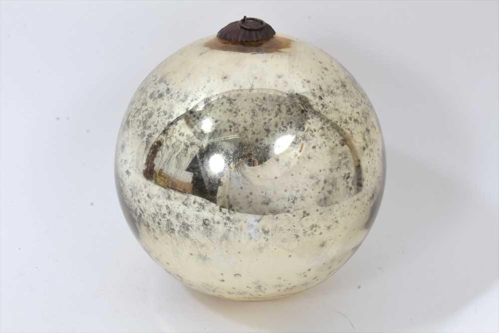 Lot 813 - Large 19th mercury glass witches ball