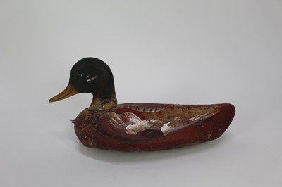 Lot 98 - Painted wooden decoy duck