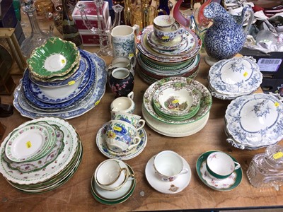 Lot 416 - Collection of 19th century and later ceramics including Copeland, Wedgwood etc