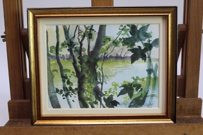 Lot 1808 - Lesley Fotherby (b.1946) watercolour - Shady Trees, signed, in glazed gilt frame, 12cm x 16cm 
Provenance: Chris Beetles Ltd. London