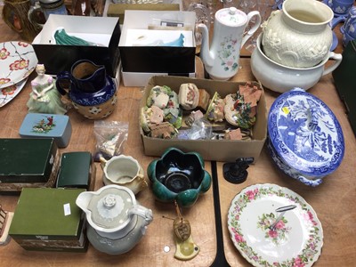 Lot 431 - Mixed china, including Doulton figures, Lilliput Lane cottages, etc