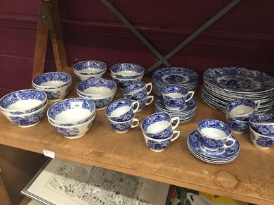 Lot 500 - Twelve person George Jones 'Abbey 1790' blue and white dinner service, with inscriptions for 'Wickhambrook Congregation Church 1925'