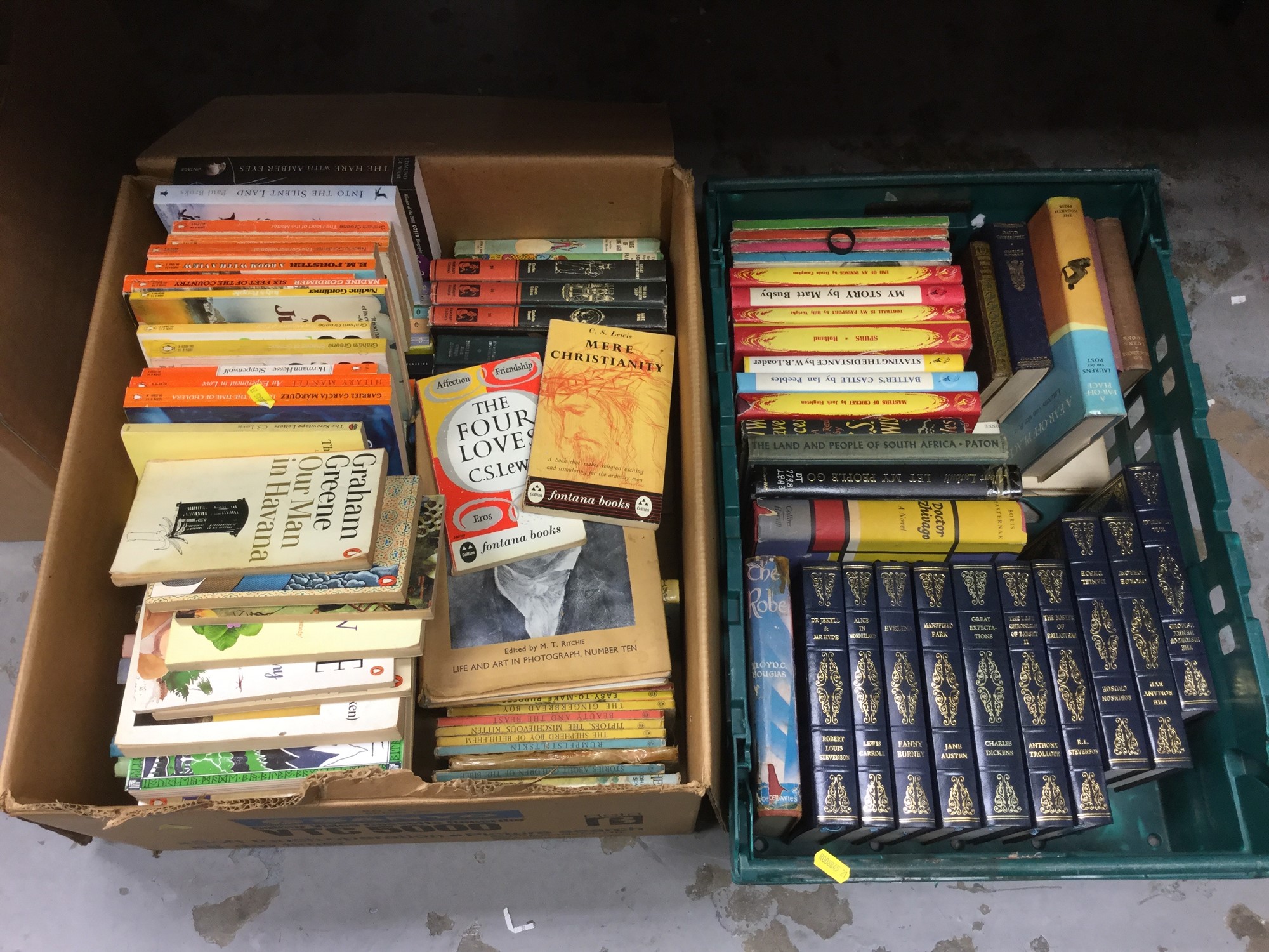 Lot 284 - Two boxes of assorted books