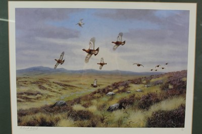 Lot 1027 - Richard Robjent signed coloured print - Red Grouse