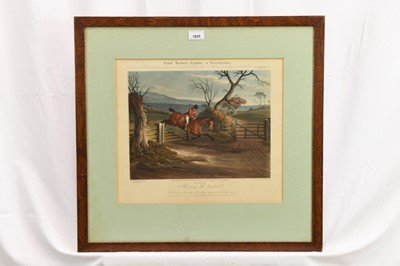 Lot 1025 - Rare set of ten hand coloured aquatints by E. Duncan after John Ferneley - Count Sandor’s Exploits, in Leicestershire