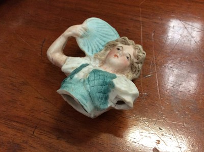 Lot 506 - Collection of 1920s porcelain pin cushion dollies, and ornaments